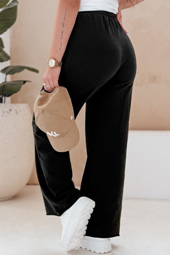 Damen Jogginghose mit weitem Bein DRESLINA schwarz Dstreet UY2692