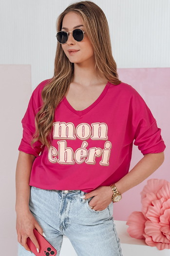 Bedruckte Bluse in Übergröße CHERINO fuchsia Dstreet RY2829