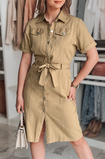 LOVE ME MIDI Midi-Hemdkleid beige Dstreet EY2594