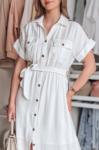 SUNNI LOVE Maxikleid aus Leinen weiß Dstreet EY2608