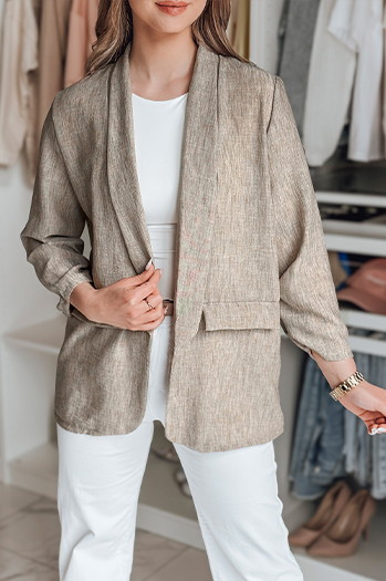 Damen Jacke in Übergröße SOFT LOVE dunkelbraun Dstreet PY0130