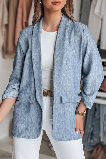 Damen Jacke in Übergröße SOFT LOVE navy blau Dstreet PY0131