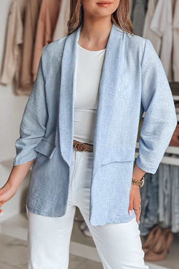 Damen Jacke in Übergröße SOFT LOVE blau Dstreet PY0132