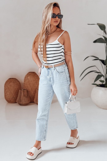 Gestreifte Einheitsgröße Body STRIP BACK weiß Dstreet RY2901