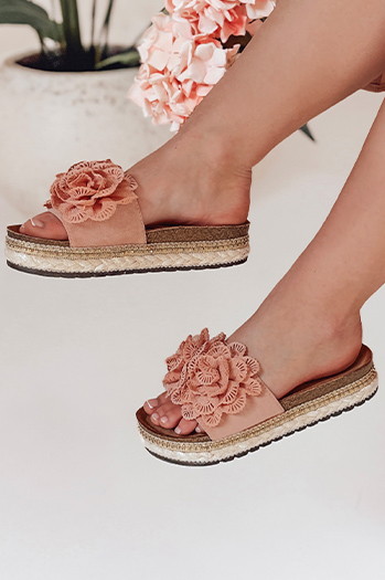 Damen Blumen Flip-Flops KWIATARIS rosa Dstreet ZY0911