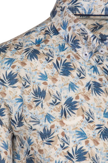 Weißes Hemd mit Blumenmuster für Männer Dstreet DX2634