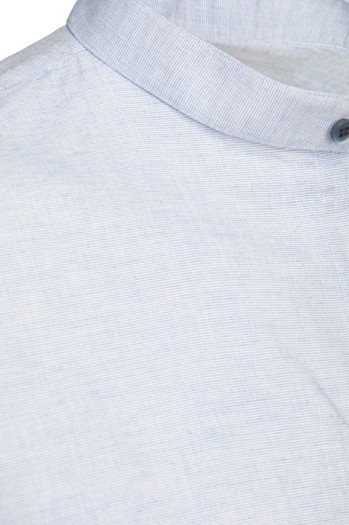 Herren Freizeithemd mit Stehkragen blau Dstreet DX2648