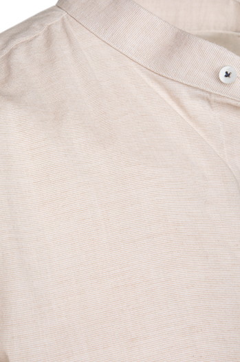 Herren Freizeithemd mit Stehkragen beige Dstreet DX2651