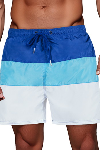 Blaue und weiße Badeshorts für Männer Dstreet SX2517