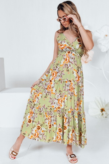 MISSBLOSSY grünes Maxikleid Dstreet EY2619