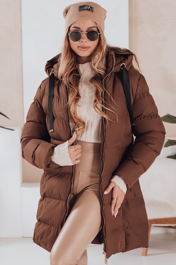 Damen Winterjacke mit Kapuze GABRIELLE braun Dstreet TY4919