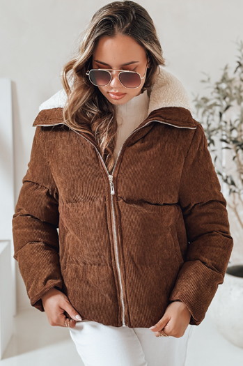 Damen Winterjacke TRENDYGLAM braun Dstreet TY4941