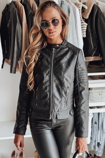 ROCKMISS Damen Lederjacke schwarz Dstreet TY4965