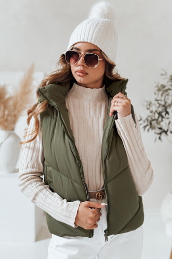 Damen Steppweste LIKEHUGS grün Dstreet TY4977
