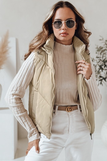 Damen Steppweste LIKEHUGS beige Dstreet TY4979