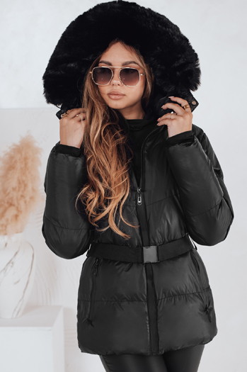 Damen Winter Steppjacke mit Kapuze LOVELINA schwarz Dstreet TY4981