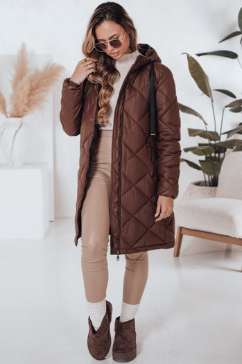 Damen Winterjacke SNOWVIBE braun gesteppt Dstreet TY4989
