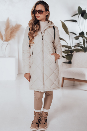 Damen Winterjacke SNOWVIBE hellbeige gesteppt Dstreet TY4990
