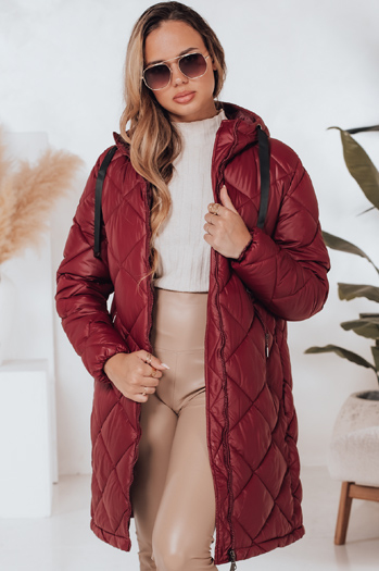 Damen Winterjacke SNOWVIBE kastanienbraun gesteppt Dstreet TY4996