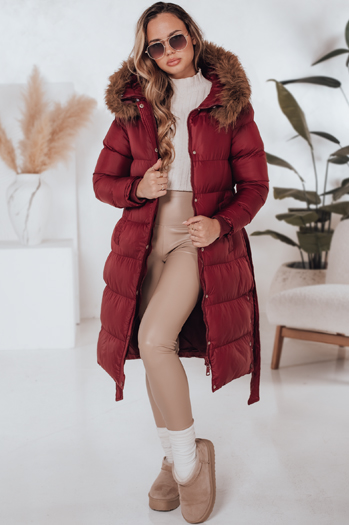 Gesteppte Damen-Winterjacke mit Pelz STYLEBELLA rot Dstreet TY5008