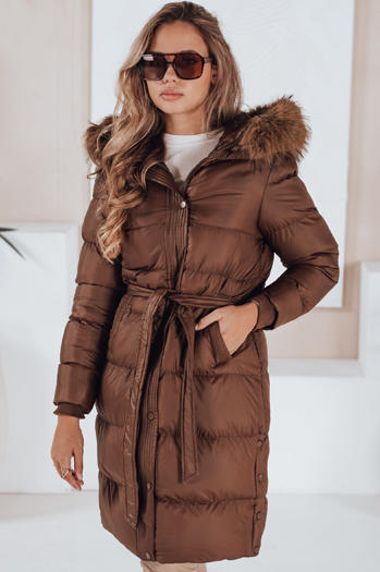 Gesteppte Damen-Winterjacke mit Pelz STYLEBELLA braun Dstreet TY5009