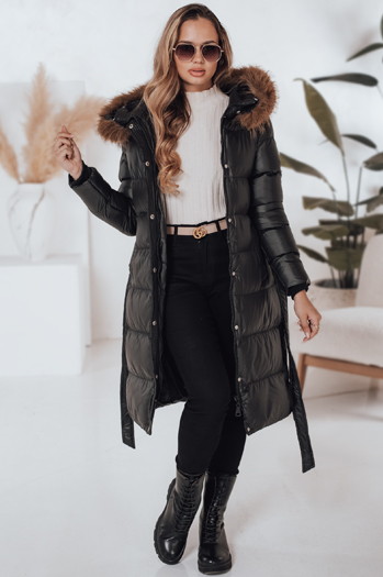 Gesteppte Damen-Winterjacke mit Pelz STYLEBELLA schwarz Dstreet TY5010