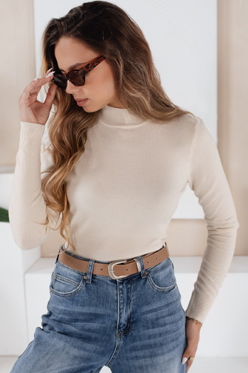 Damen Halb-Rollkragenpullover TARLENA ecru Dstreet MY2482