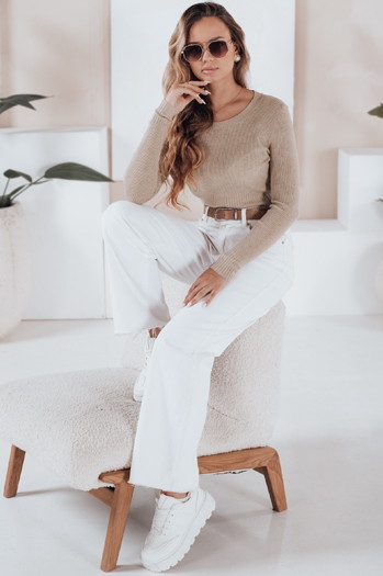Damen Rippenpullover NOLVIE beige Dstreet MY2496