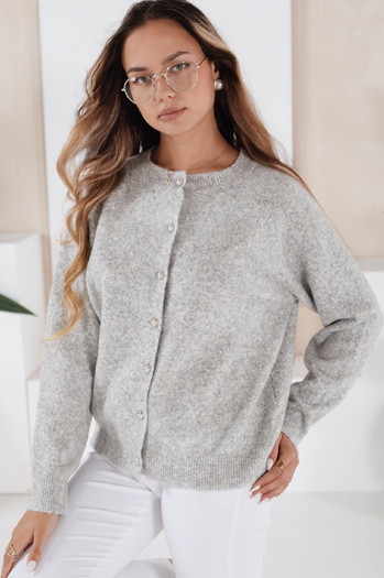 Damen Pullover mit Reißverschluss SELINA grau Dstreet MY2513