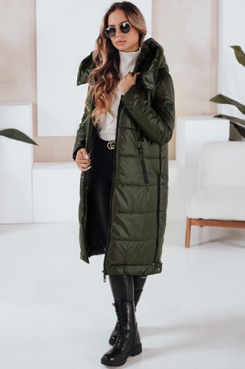 Damen Übergangsjacke ORVITA gesteppt mit Kapuze grün Dstreet TY5025
