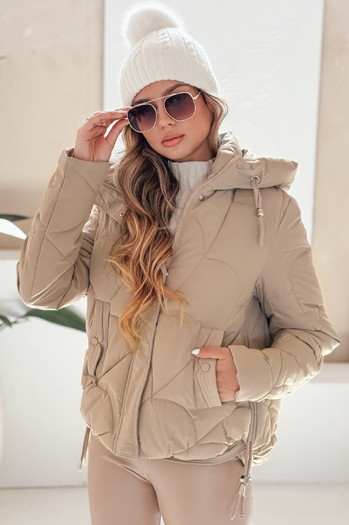 Damen Winterjacke LOVEWARM kurz gesteppt mit Kapuze camel Dstreet TY5041