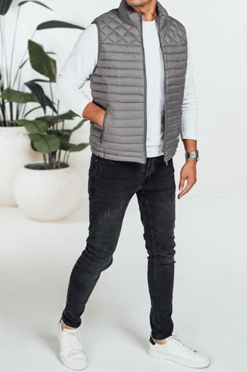 Herren Steppweste dunkelgrau Dstreet TX5079