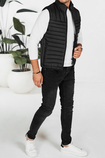 Herren Steppweste schwarz Dstreet TX5084