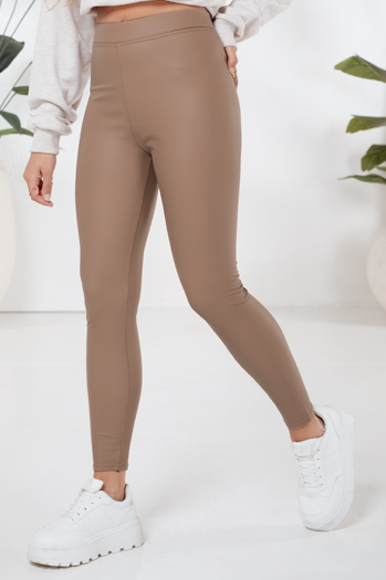 Gewachste beige Leggings für Frauen Dstreet UY2727
