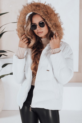 Gesteppte Damen Winterjacke weiß Dstreet TY5127