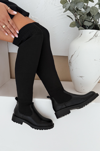 Damen Overknee-Stiefel schwarz Dstreet ZY1006