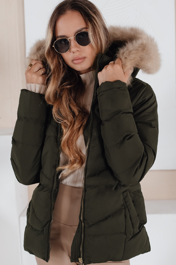Damen Winterjacke gesteppt grün Dstreet TY5133
