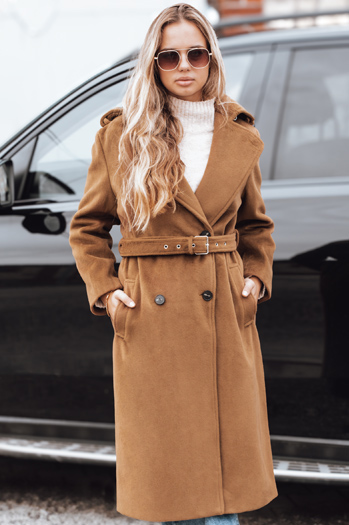 Damen Wintermantel klassisch Trench braun Dstreet NY0761