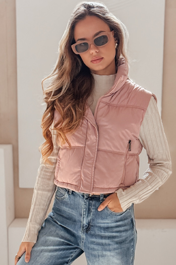 Gesteppte rosa Weste für Frauen Dstreet TY5199