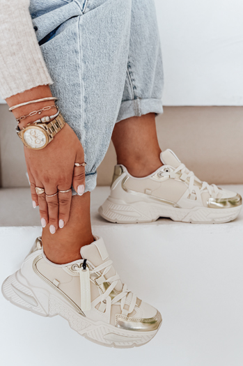 Damen beige Turnschuhe Dstreet ZY1016