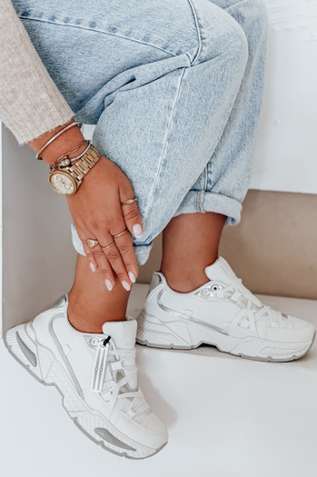 Damen weiße Turnschuhe Dstreet ZY1017
