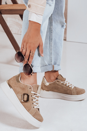 Beige Dstreet Damen Turnschuhe ZY1067