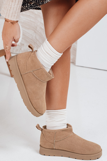 Damen Plateau-Schneestiefel beige Dstreet ZY1075