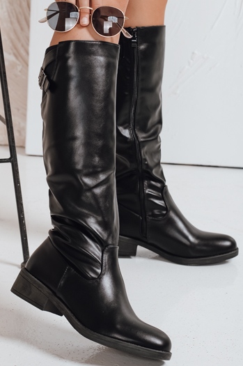 Damen schwarze Stiefel Dstreet ZY1087