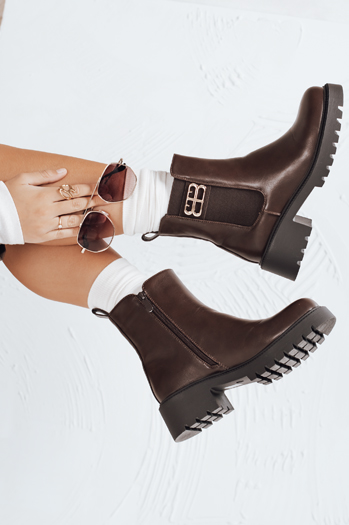 Frauen braune Stiefel Dstreet ZY1105