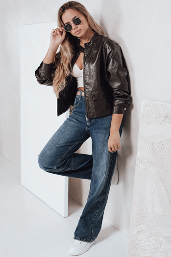 Blaue Damenjeans mit weitem Bein Dstreet UY2777