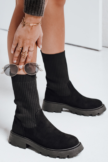 Damen Sockenstiefel schwarz Dstreet ZY1133