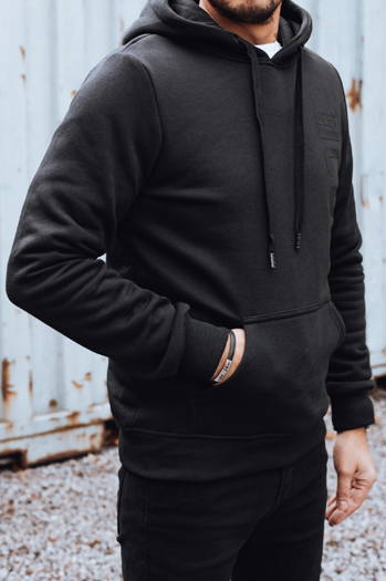 Isoliertes Herren Sweatshirt mit Druck schwarz Dstreet BX5917