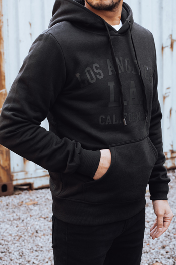 Isoliertes Herren-Kapuzensweatshirt schwarz Dstreet BX5918