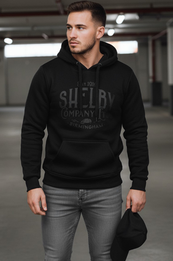 Isoliertes Herren-Kapuzensweatshirt schwarz Dstreet BX5920